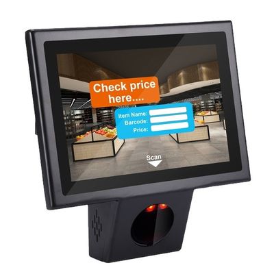 Supermercado Loja 10.1inch Touch Screen Checker com Barcode Scanner e 16G SSD