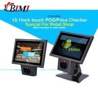 Supermercado Loja 10.1inch Touch Screen Checker com Barcode Scanner e 16G SSD