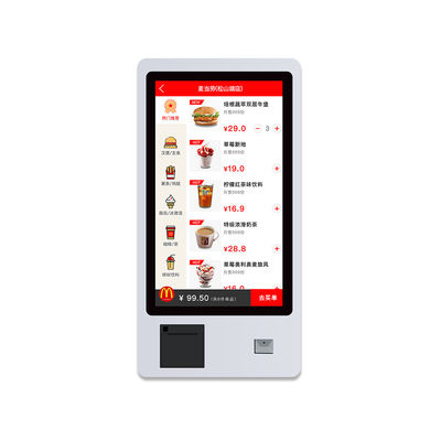 Bimi 32 polegadas Self-Serve Touch Screen Kiosk com impressora QR Barcode Scanner Parede montada