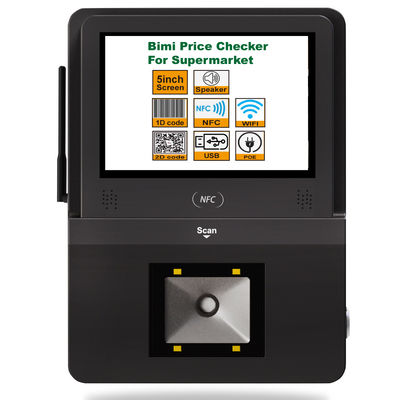 32G Flash Memory Supermarket Checker com POE Speaker e Android Touch System de 5 polegadas