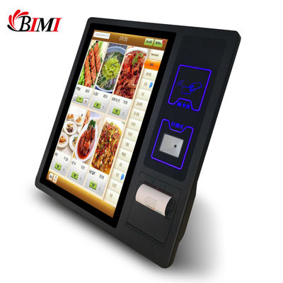 Bimi 21.5 Inch Touch Screen Self Service Kiosk 4G RAM Card Reader 80mm Impressora de recibos térmicos