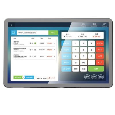 Escaner de códigos de barras embutido 10,1 polegadas Touch Screen POS Sistema Android para loja de supermercado
