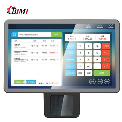 POS Android Touch Capacitivo Com Scanner Laser Integrado Para Caixa do Supermercado