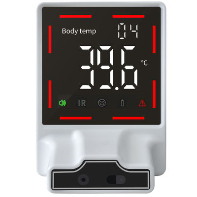 Termômetro do corpo humano montado na parede com unidade de temperatura °C/°F e tempo de medição ≤ 2 s
