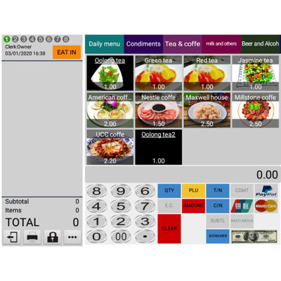Sistemas POS WiFi de tela sensível ao toque para restaurantes e lojas de varejo Software livre