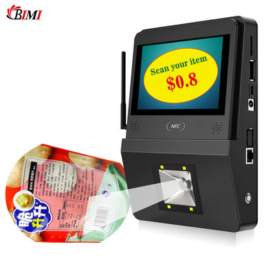 Sistema de verificação de supermercado com tela Android de 5 polegadas e scanner 1D/2D embutido