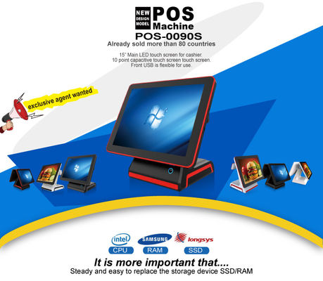 Sistema POS TPV DDR3 de 4 GB de RAM para transações rápidas em estabelecimentos de retalho e serviços rápidos